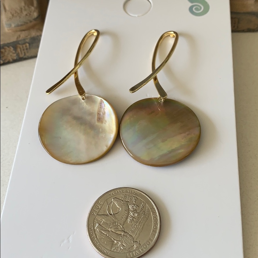 New Zealand Sea Shell Earrings - Picture 2 of 4